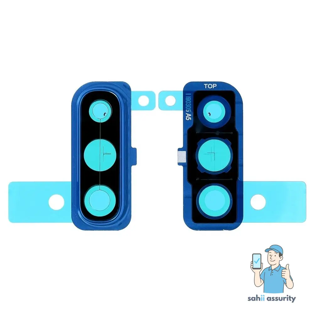 Camera Lens Glass with Frame for Samsung Galaxy A50 Blue